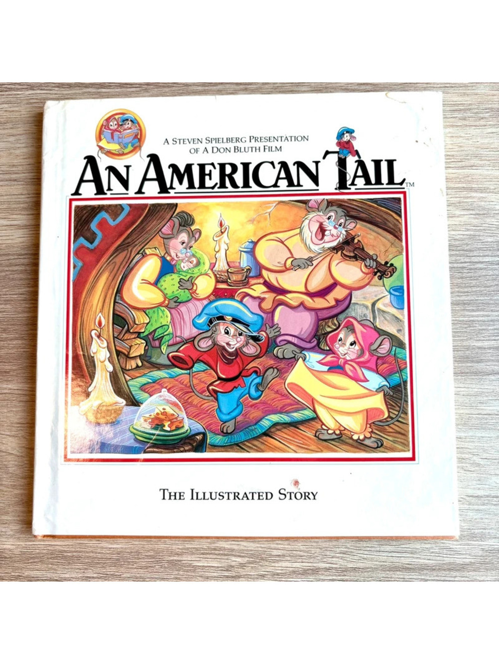 1986 An American Tail Illustrated Story Book, Vintage Fievel Hardcover